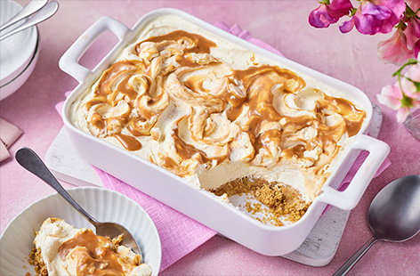 Image of "Dulce de leche sharing cheesecake"