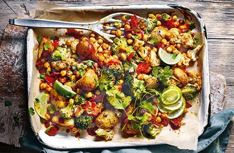Image of "Aloo gobi traybake"