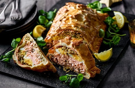 Image of "Salmon kedgeree pie"