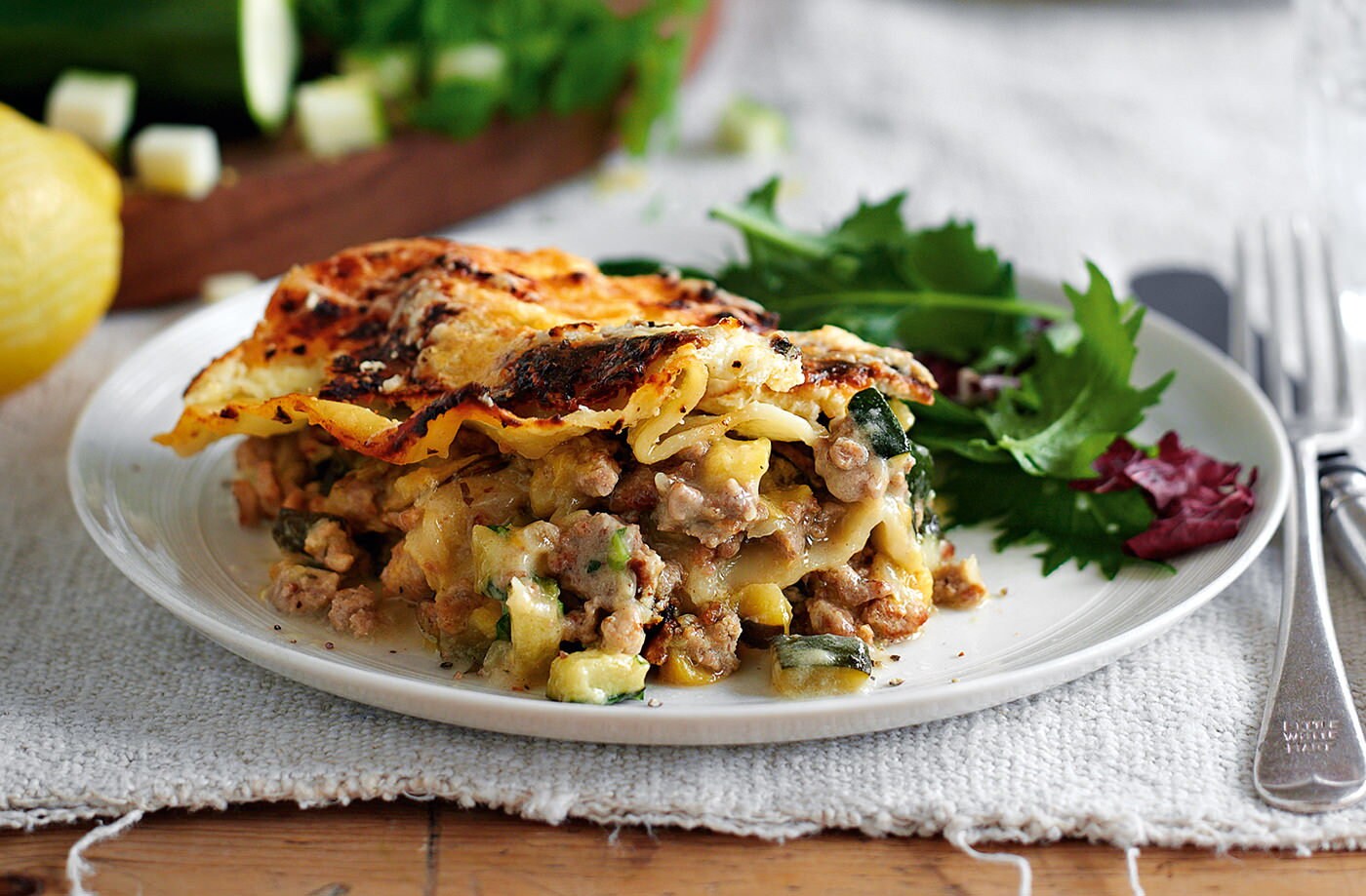 Turkey, spinach and ricotta lasagne
