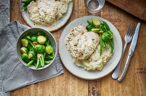 Rosemary chicken with mash