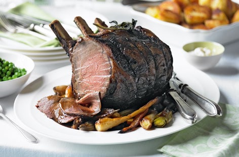 Roast rib of beef