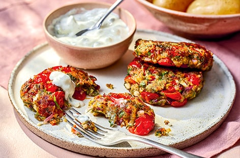 Image of "Greek-style tomato and feta fritters"