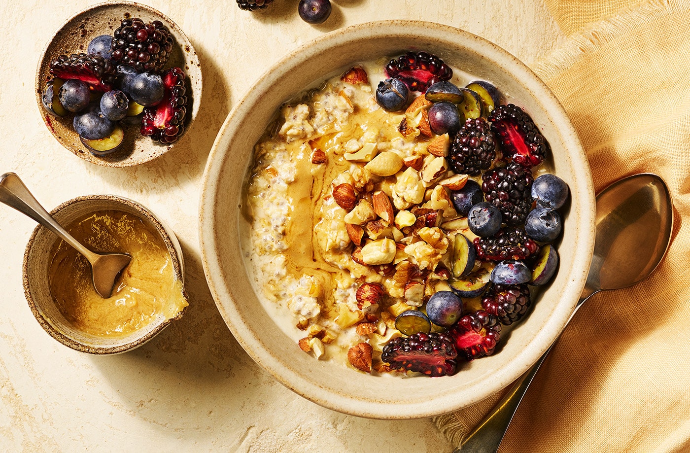 Tahini and apple chia breakfast bowls