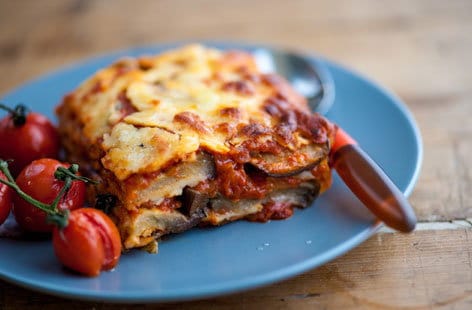 Image of "Marcello Tully's cheese and tomato aubergine bake"