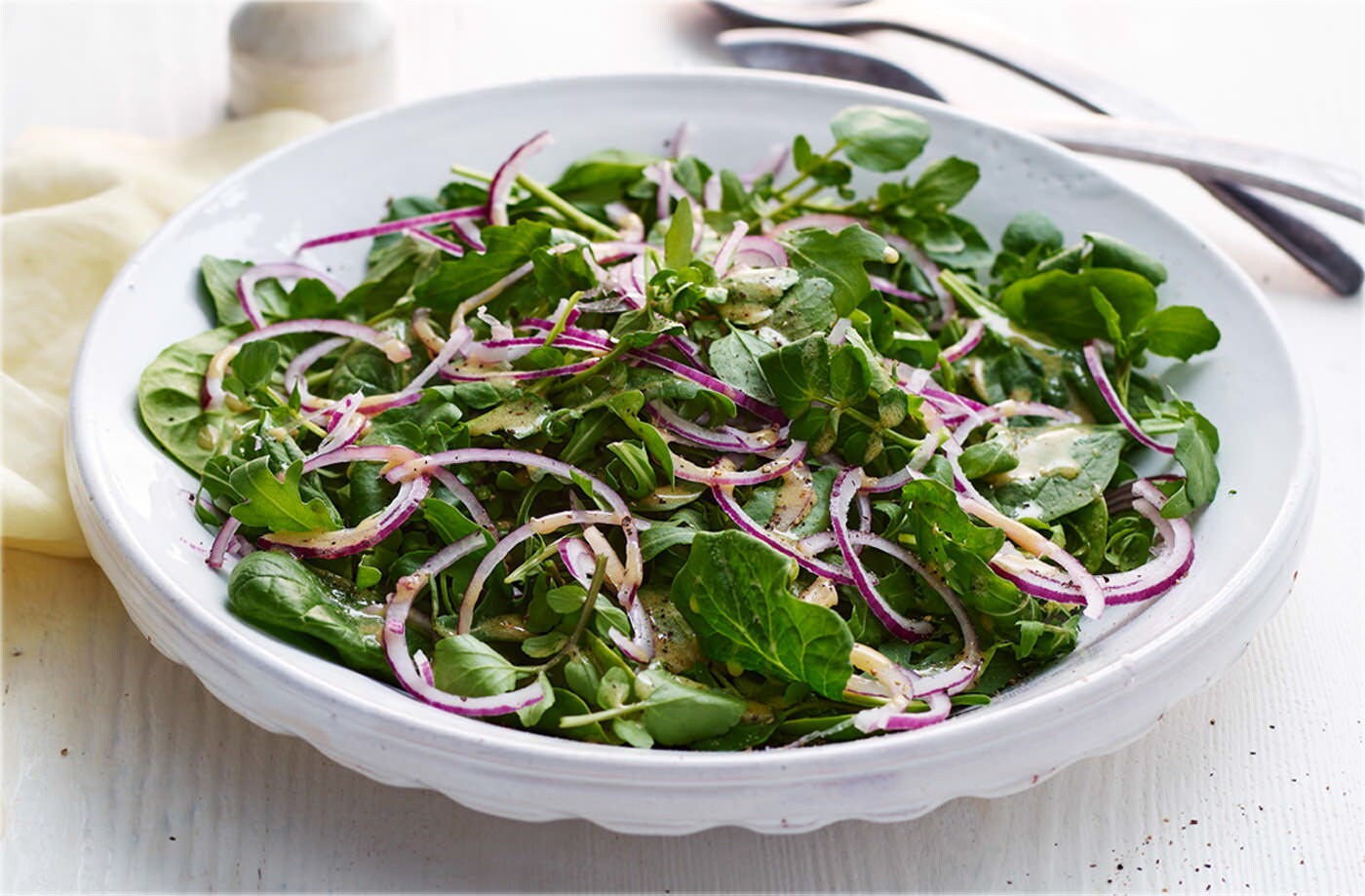Derek's rocket and red onion salad