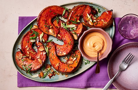 Image of "Gochujang pumpkin wedges"