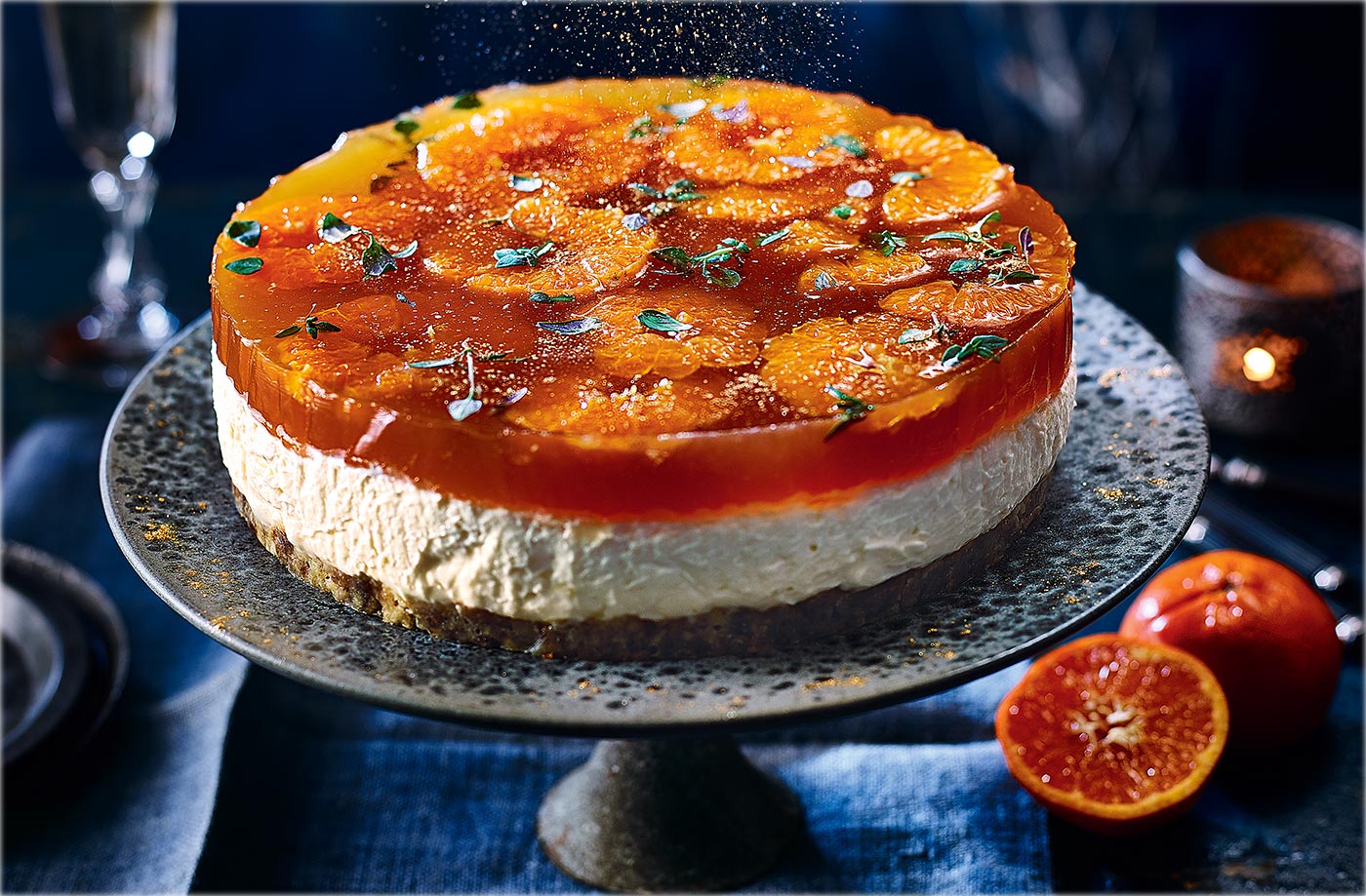 Mulled white wine cheesecake