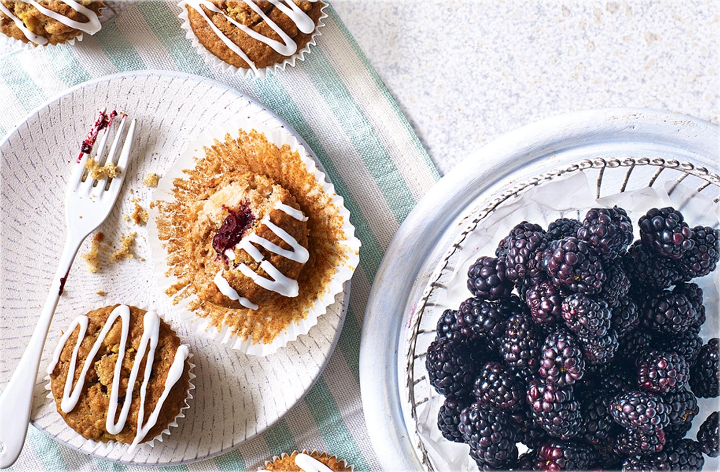 Blackberry surprise muffins