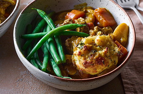 Image of "Beef stew with parsnip dumplings"
