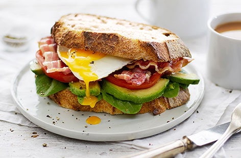 Image of "Avocado and bacon sandwich"