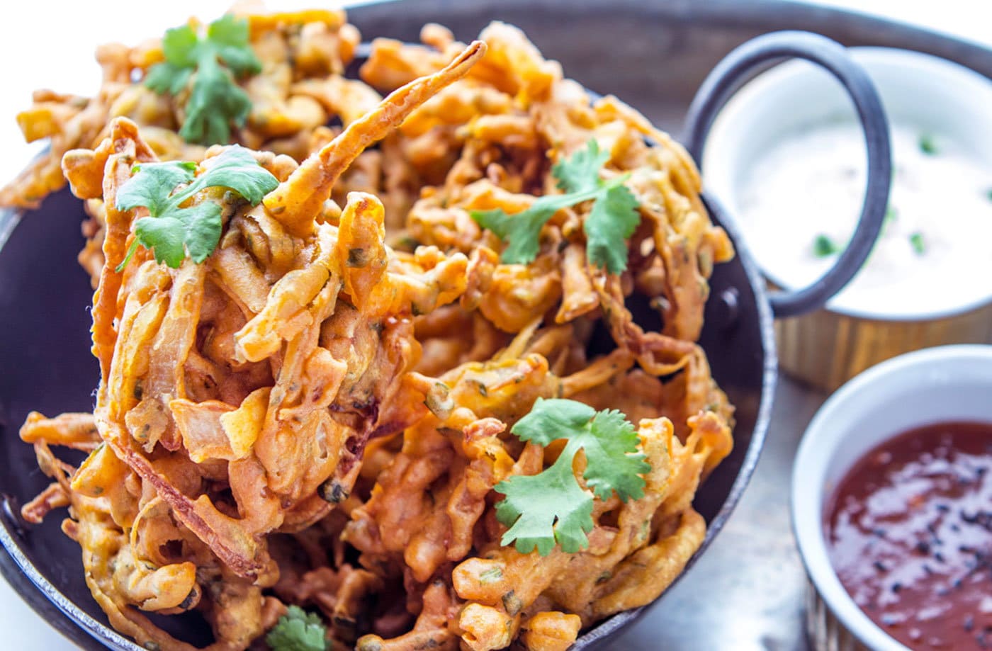 Onion bhajis