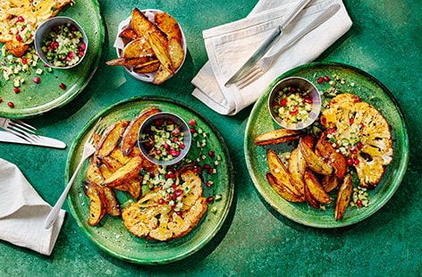 Image of "Harissa spiced whole roasted cauliflower"