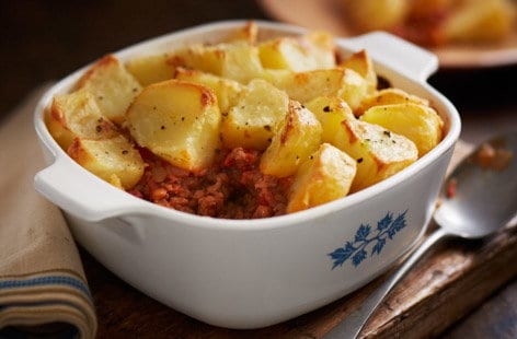 Image of "Shepherd's pie with chunky potato topping"