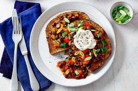 Image of "Chilli beans on toast"