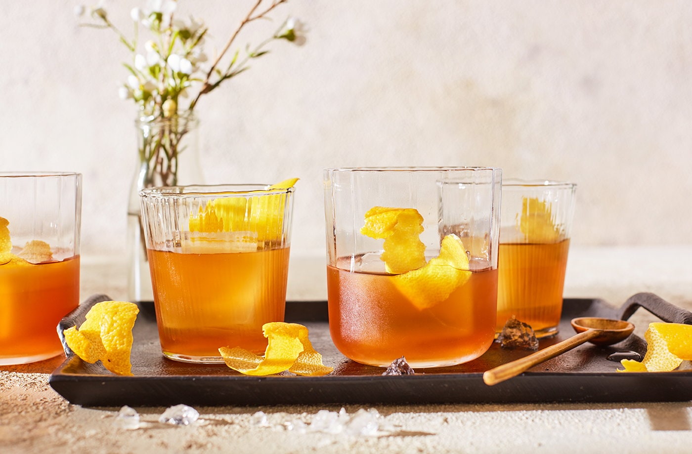 Rum and honey old fashioned