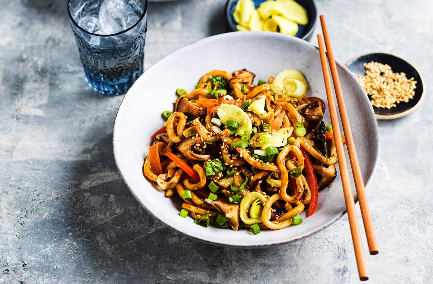 Veggie yaki udon