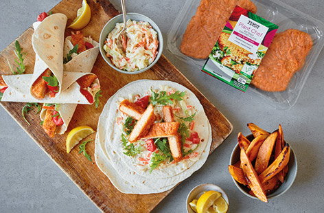 Image of "Vegan 'fish finger' wraps "