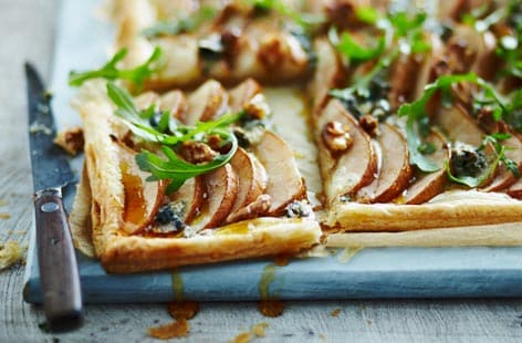 Image of "Pear, walnut and Roquefort tart"