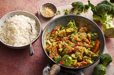 Image of "Chinese-style chicken and broccoli"