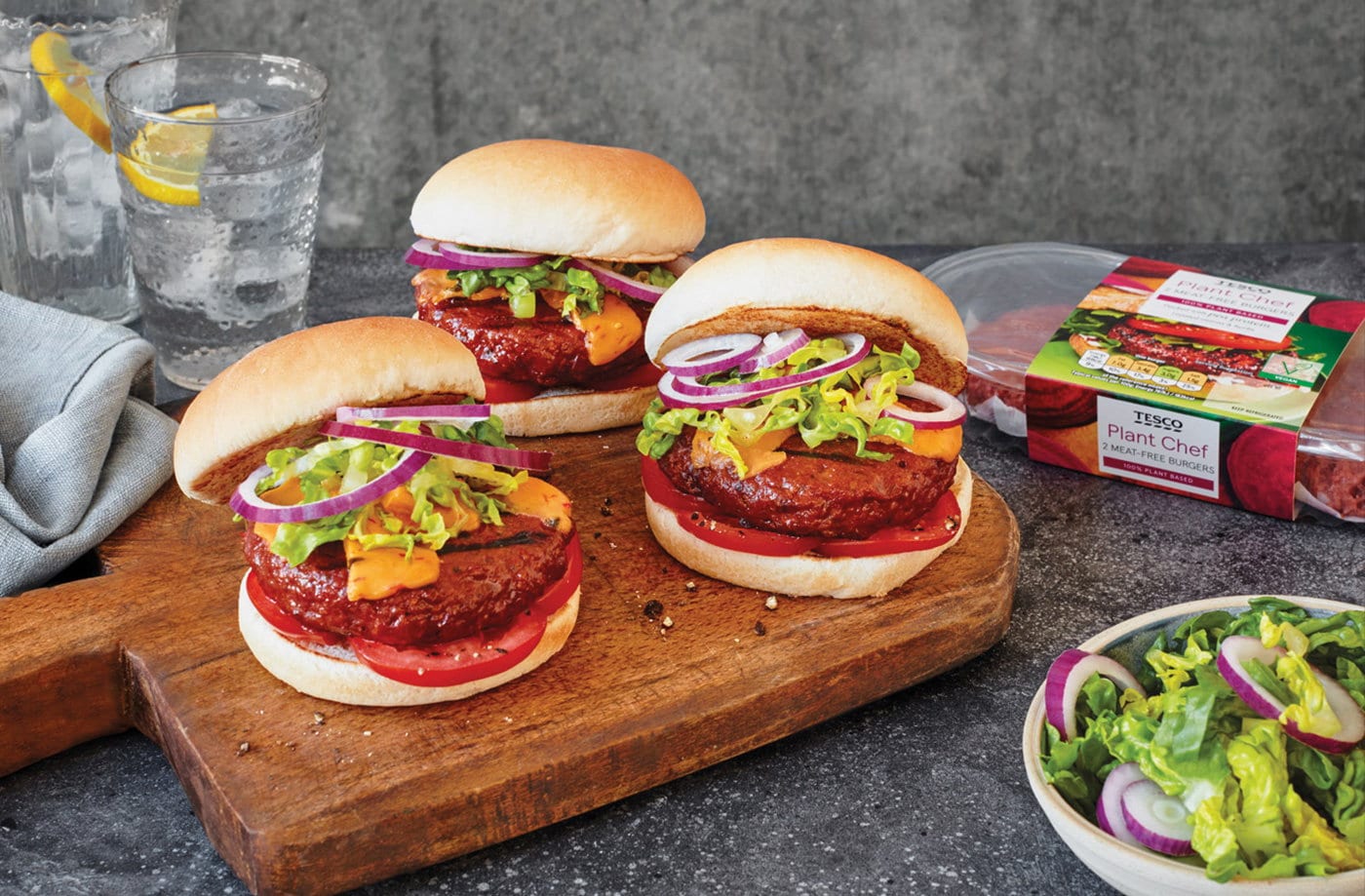 Meat-free burgers