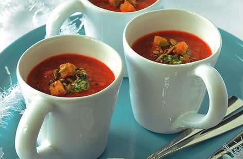 Image of "Roasted red pepper and chilli soup"