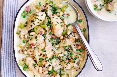Image of "Summery chicken and pancetta stew"