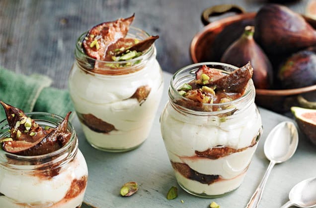 Baked fig fool