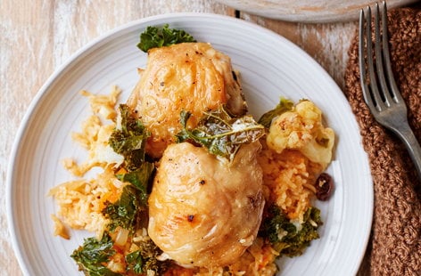 Image of "Moroccan chicken and cauliflower one pot"