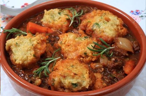 Image of "Quorn stew with herby dumplings"