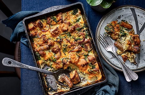 Image of "Sausage and spinach strata"