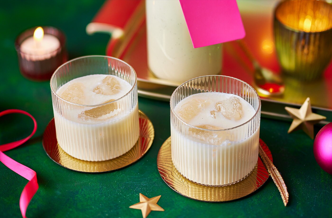 Snowy white chocolate vodka