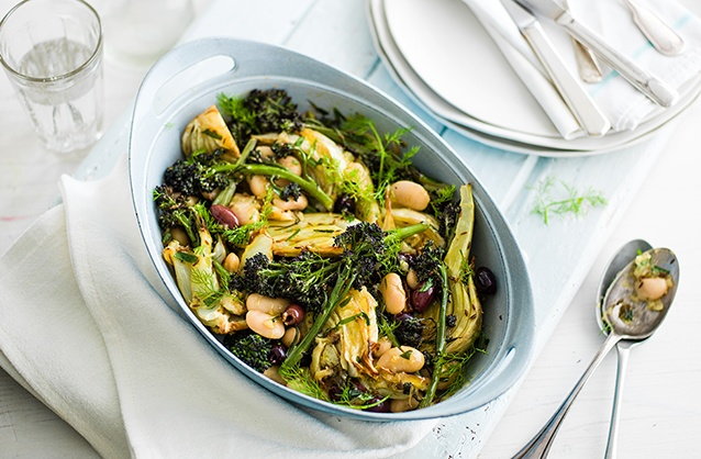 Roast fennel and butter beans