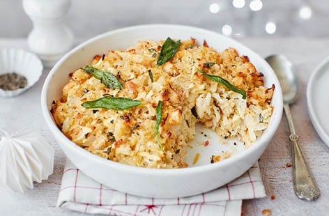 Image of "Sourdough, apple and sage stuffing "