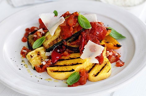 Image of "Chargrilled vegetables with polenta"