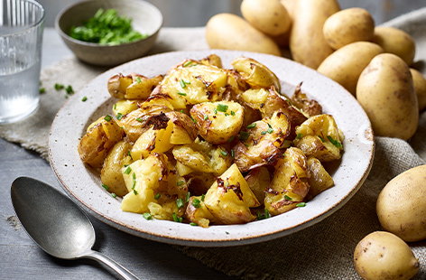 Image of "Salt and vinegar crushed potatoes"