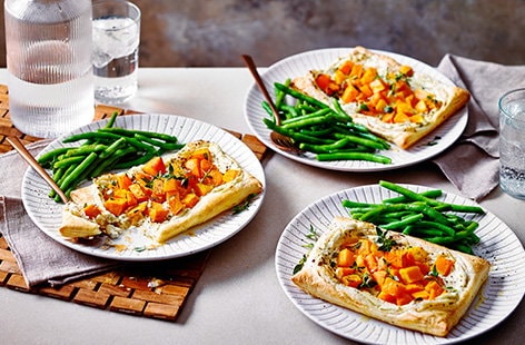 Image of "Mini butternut squash and sweet potato tarts"