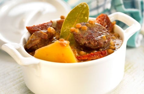 Image of "Beef, lentil and potato stew"