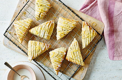 Easy gluten and dairy-free lemon and poppy seed scones