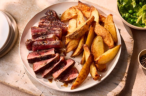 Image of "Steak and chips"