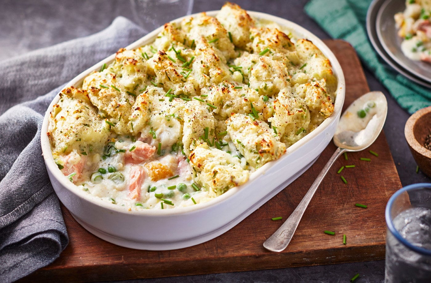 Garlic and herb fish pie