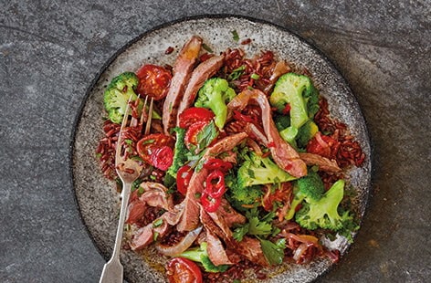 Image of "Spiced red rice and lamb"