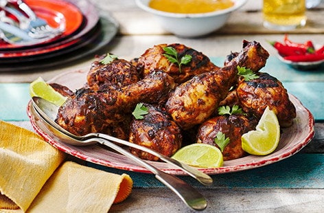 Image of "Reggae drumsticks with pineapple chutney"