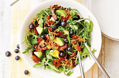 Image of "Avocado, bacon and blueberry salad"