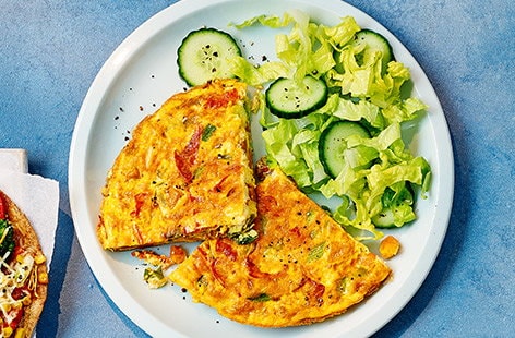 Image of "Kids' sweet potato and chorizo frittata"