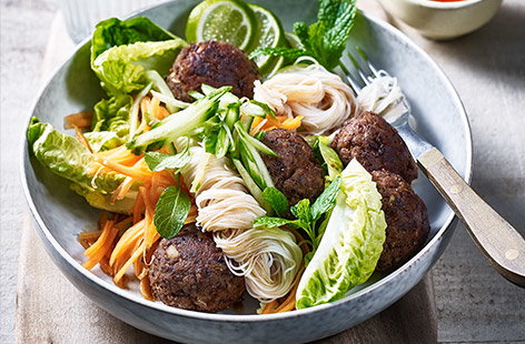 Image of "Meatball noodle bowls"