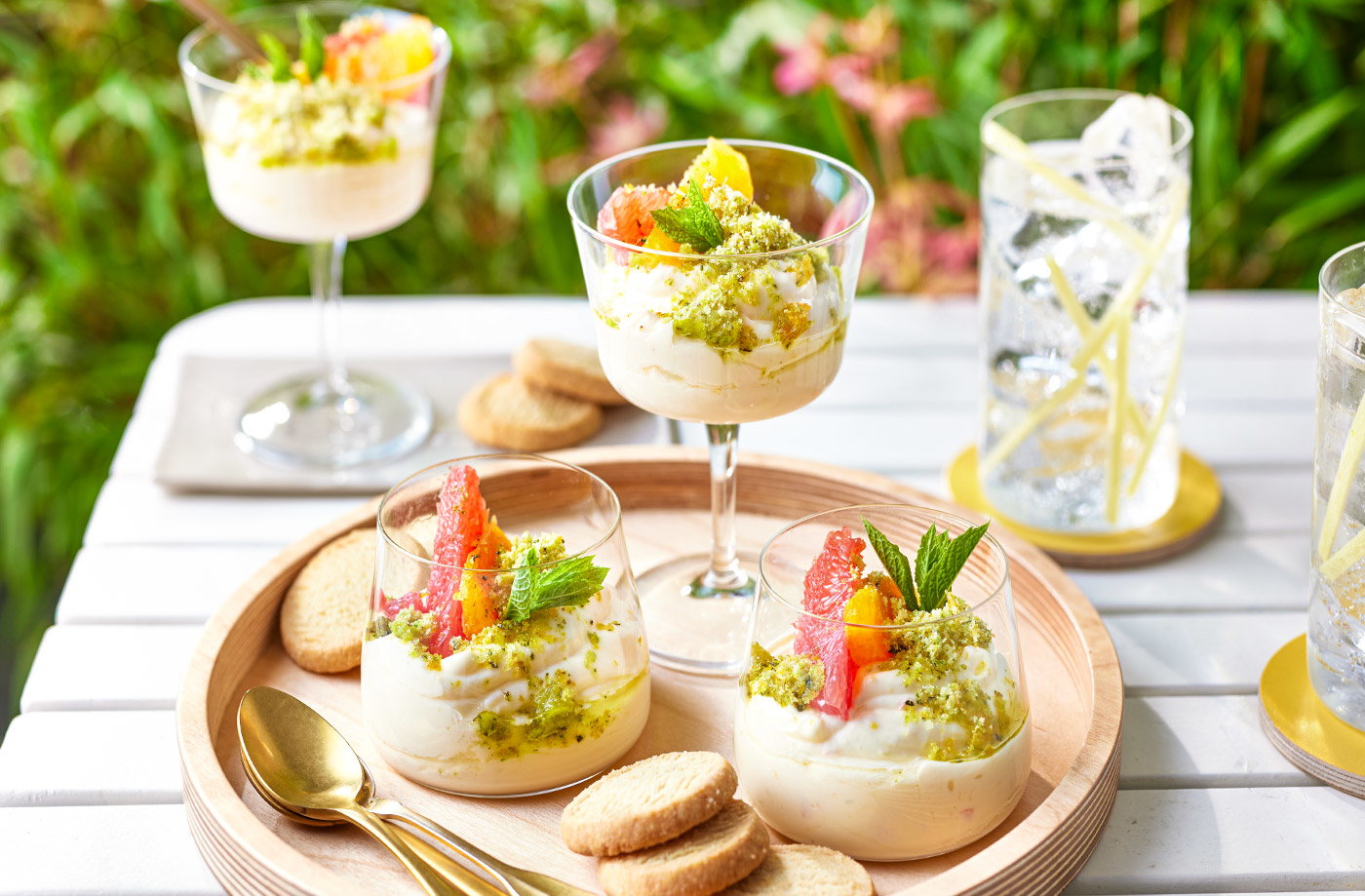 Gin and citrus syllabub