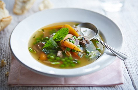 Image of "Leftover minted lamb broth"