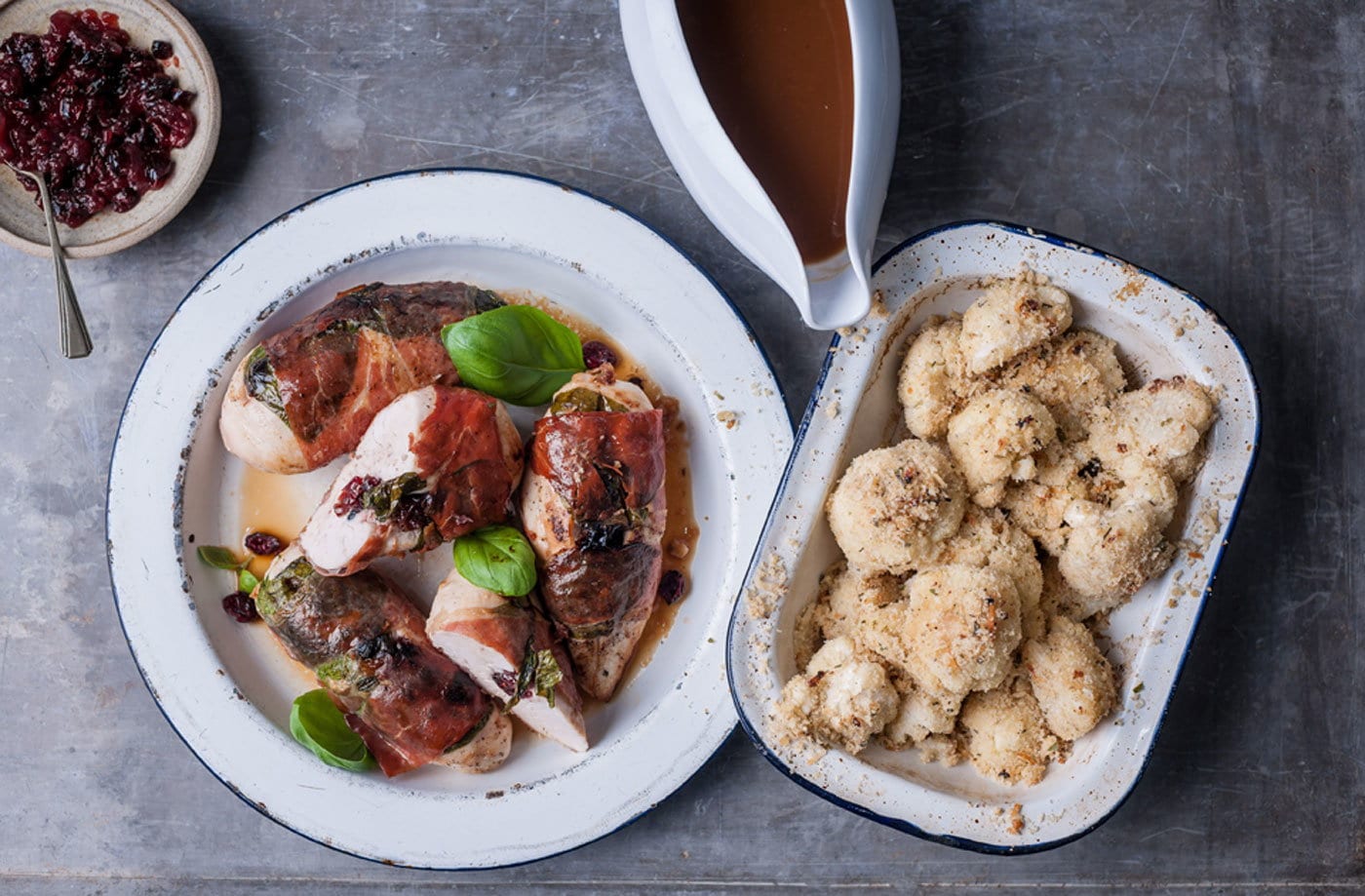 Colin McGurran's stuffed chicken breast with roasted cauliflower