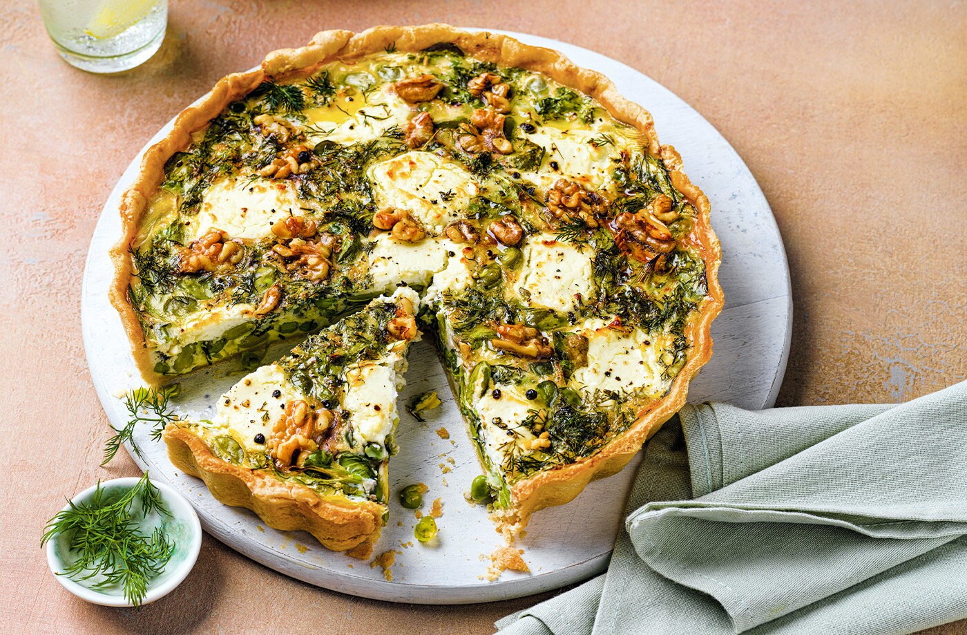 Full-of-greens quiche